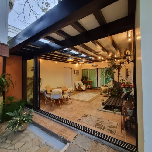 Cobertura com telha termoacústica