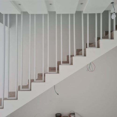 Guarda corpo geométrico em alumínio